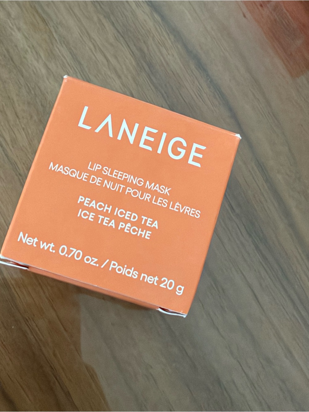 LANEIGE Lip Sleeping Mask – Peach Iced Tea Orange Packaging